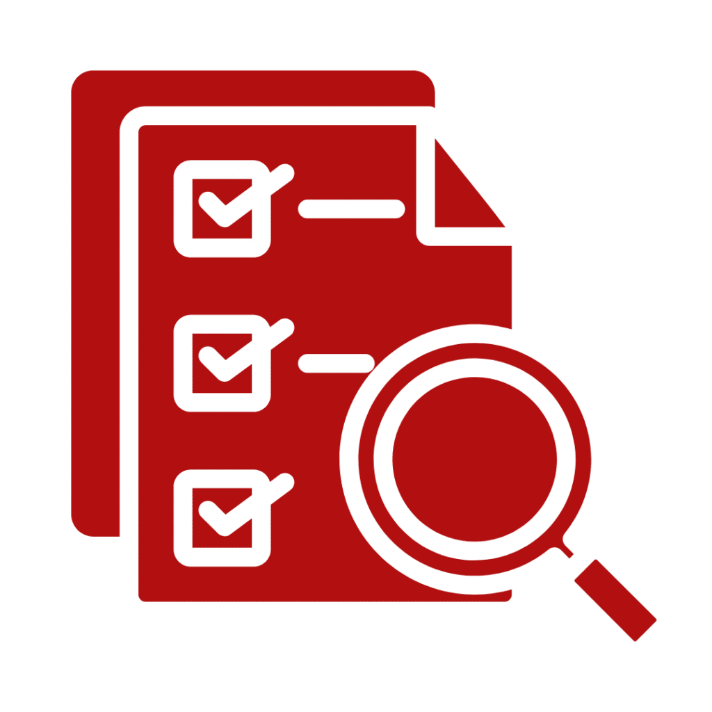 Icon for monitoring and evaluation